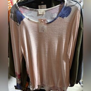 Lovely Melody Blush Pink Floral Accent Tunic